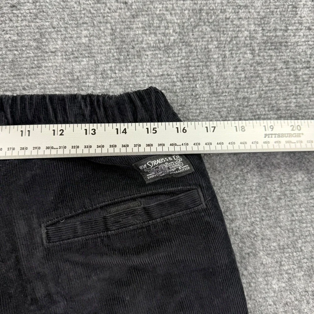 Levis Corduroy Climbing Pants S Black‎ Webbing Belt Utility Mens